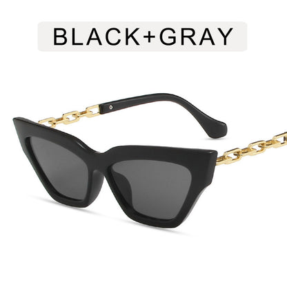 Chain Leg Cat Eye Sunglasses For Women