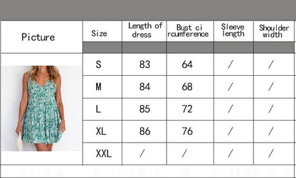 Fashion Sleeve Leaves Print Backless A- Line Dress