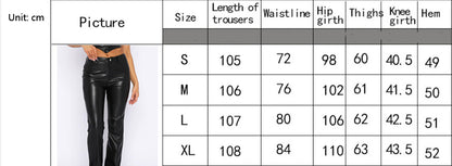 Fashion New Women's High Elastic PU Leather Pants