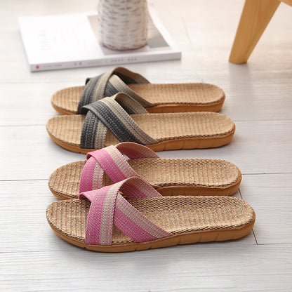 Four Seasons Home Sweat-absorbent Linen Slippers