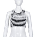 Summer New Striped Contrast Color Vest Top For Women