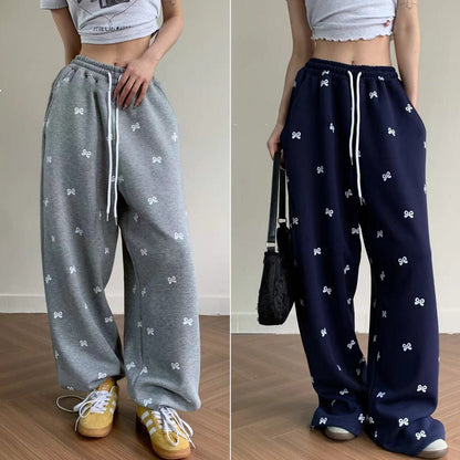 Women's Fashion Bowknot Loose Casual Pants