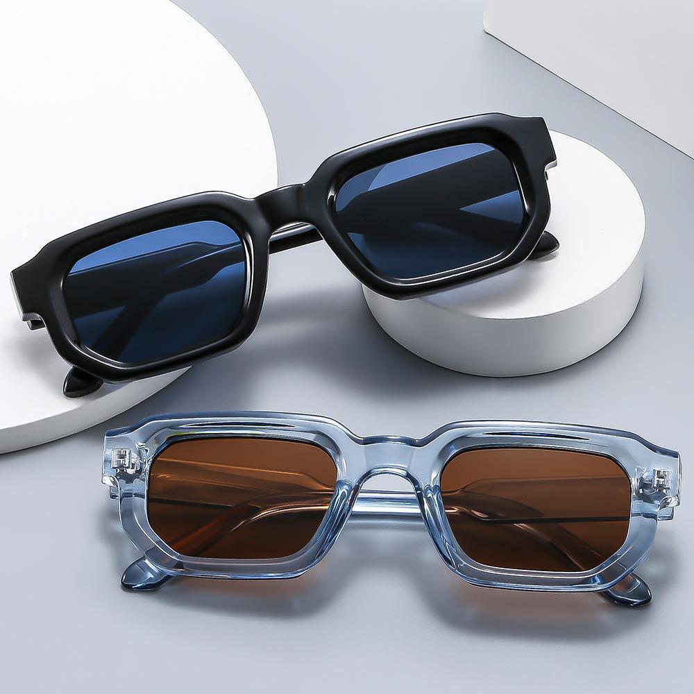 Retro Square Thick Small Frame Fashion Sunglasses For Women