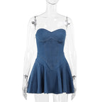 Fashion Tube Top Denim Dress Women
