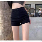 Women's Small Summer Elastic Outerwear Hot Girl Ultra Short Hot Pants Skinny Sheath Tide