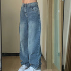 Plus Size High Waist Wide Leg Jeans For Women