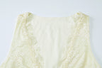 Fashion V-neck Lace Split Hip Bag Dress