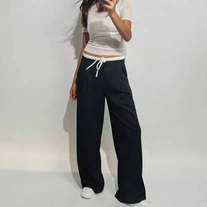 Casual Versatile High Waist Slimming Wide Leg Pants