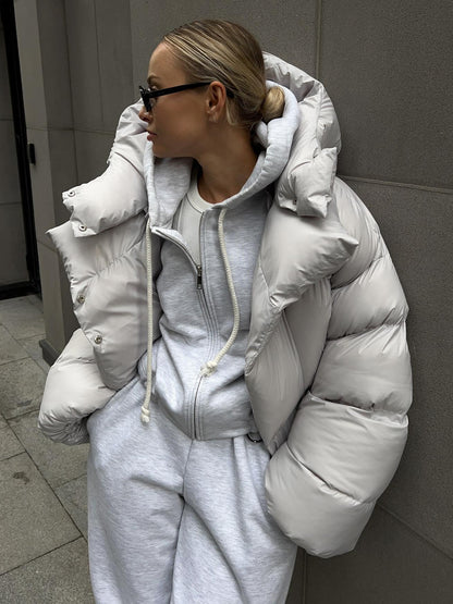 Women's Fashionable Simple Bread Coat Cotton-padded Jacket