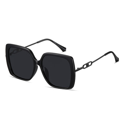 Large Framed Metal Polarized Sunglasses For Women Driving With Sunglasses