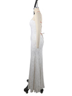 Women's Solid Color Sleeveless Sling Square Collar Backless Dress