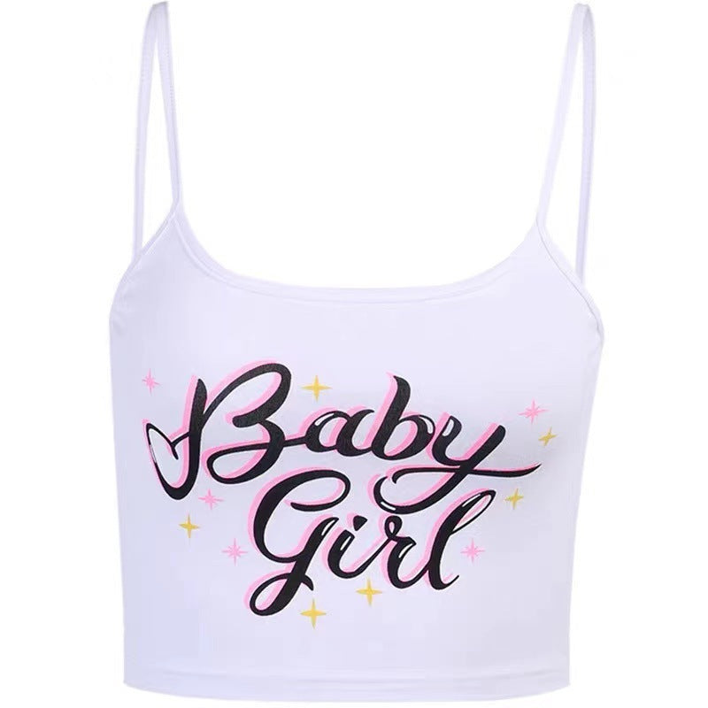 Sweet Baby Girl Starry Crop Tank Top For Women