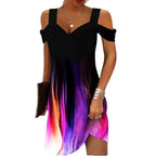 Cross-border European And American Women's Summer Foreign Trade New Printing Elegant Dress