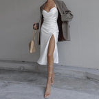 Women's Sling Backless Slit Dress