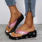 Thong Sandals Women Slippers With Rhinestones Flip Flops Boho Beach Shoes