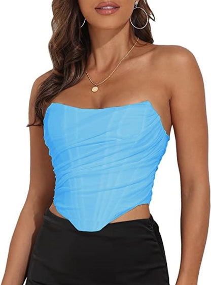 Women's Corset Solid Color Fishbone