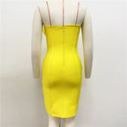 Net Yarn Flowers Elegant Slim Fit Dress