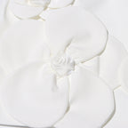 Oblique Shoulder Three-dimensional Flower Design Tight Waist High-grade Short Dress