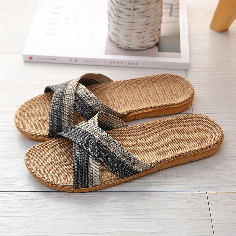 Four Seasons Home Sweat-absorbent Linen Slippers