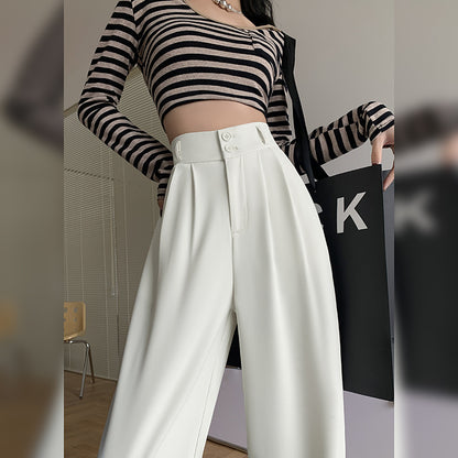 High-grade Suit Drooping Wide-leg Pants Loose Draggle-tail Trousers