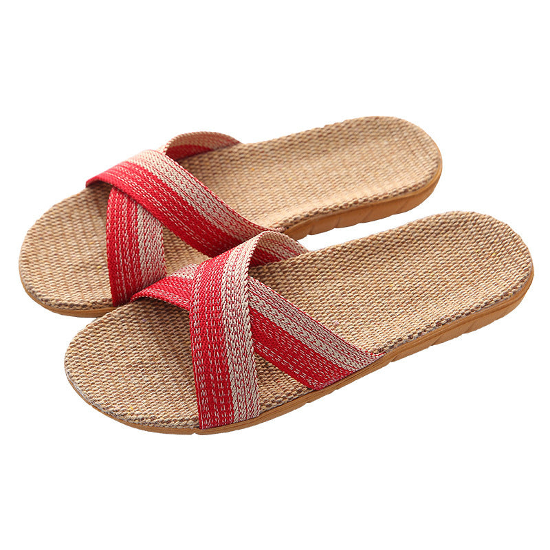 Four Seasons Home Sweat-absorbent Linen Slippers