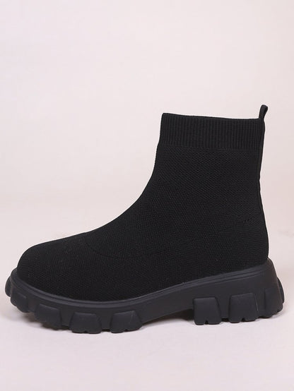 Fashion Ankle Boot Low Heel Sock Boots For Women