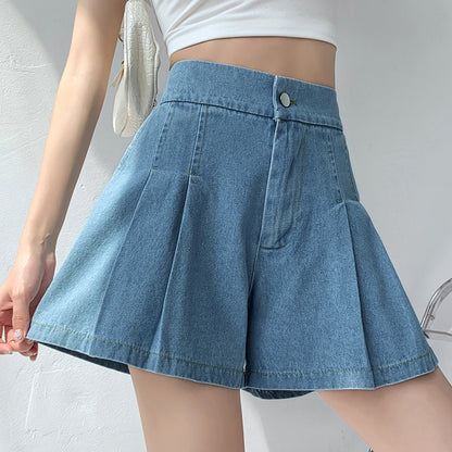 Elastic Waist Denim Shorts Women's Summer Plus Size