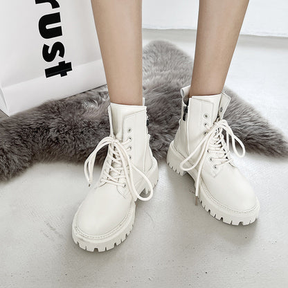 Women British Style Thick Heel Ankle Boots