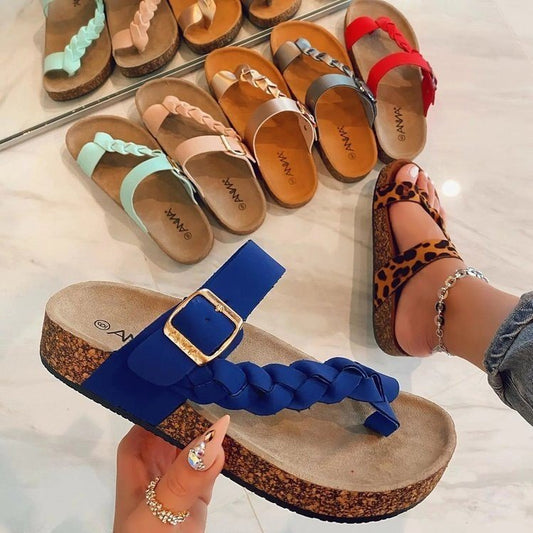 Cork Flip Flops Women Summer Fashion Sandals